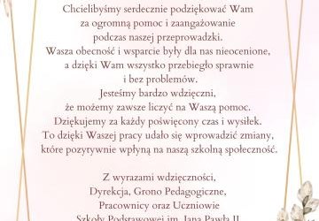 Podziękowania