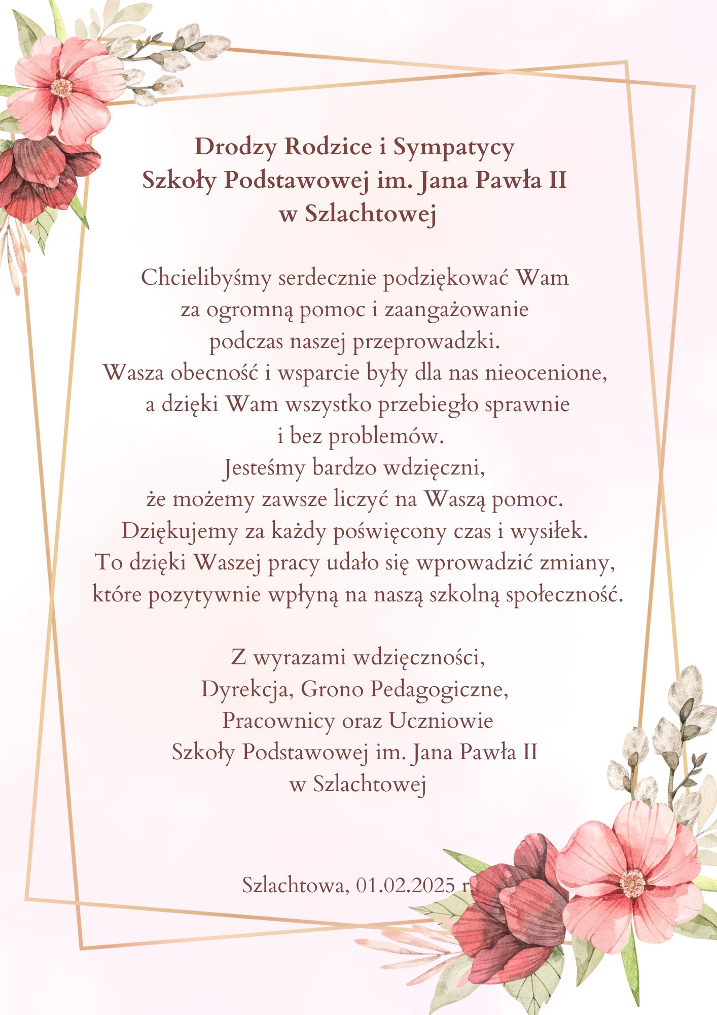 Podziękowania