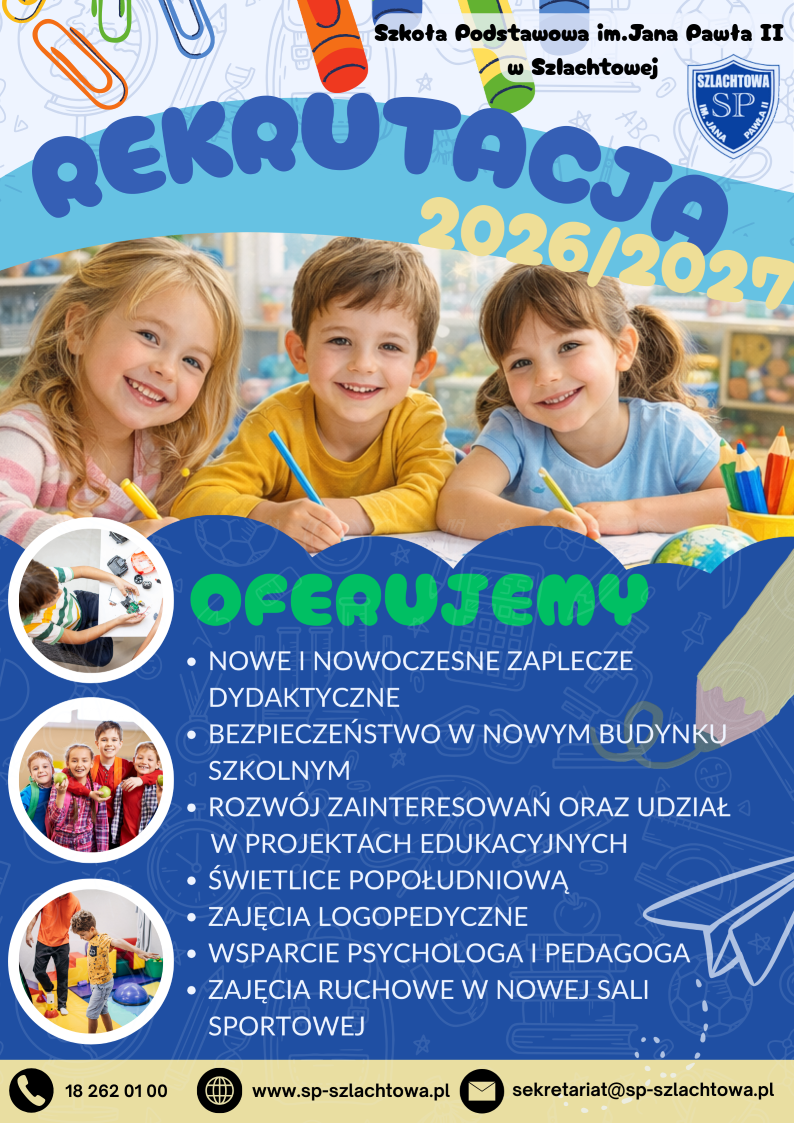 REKRUTACJA DO ODDZIAŁU PRZEDSZKOLNEGO – KLASA”0″ NA ROK 2026/27